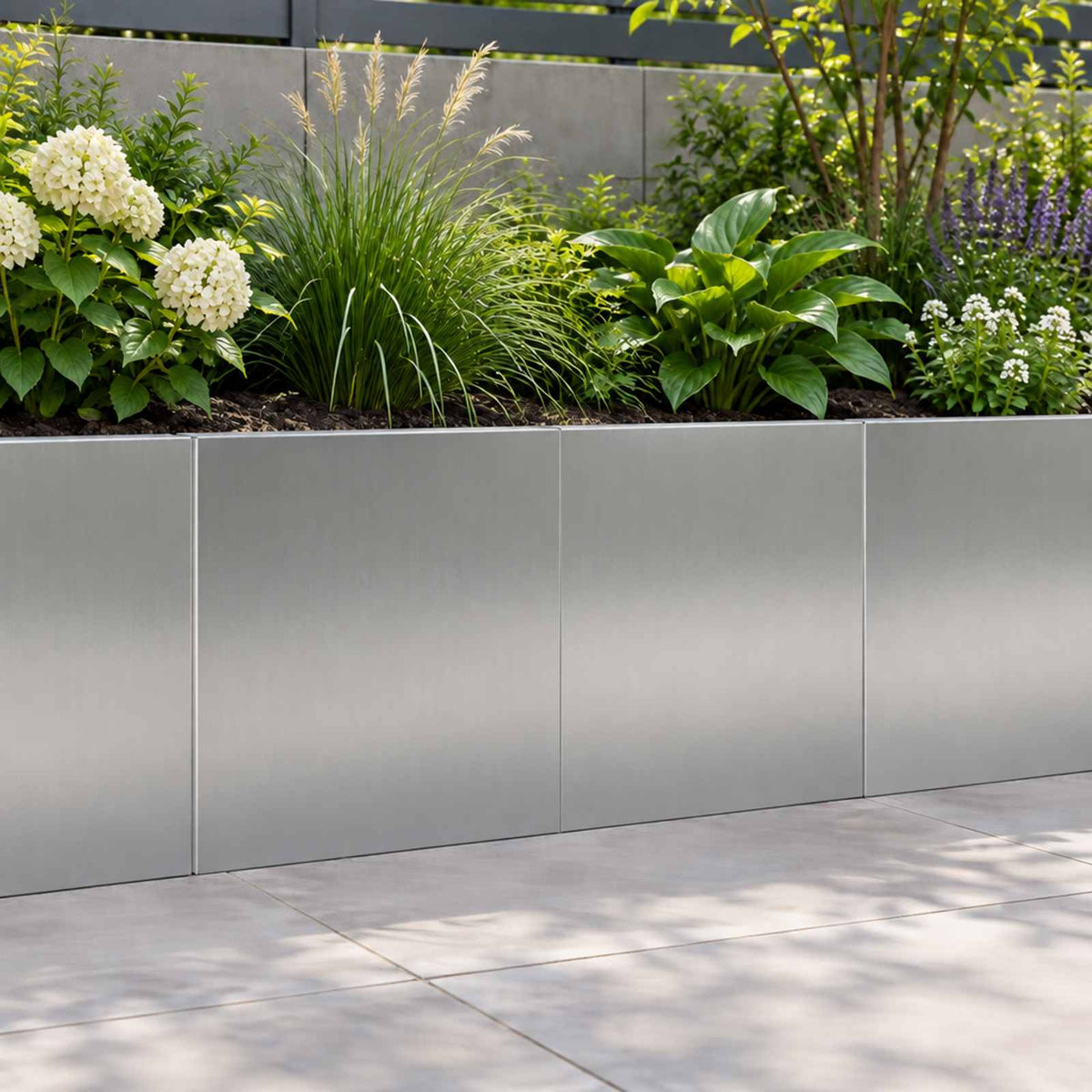 Retaining Wall 2 pcs 40 x 12 x 40 cm Galvanised Steel Silver