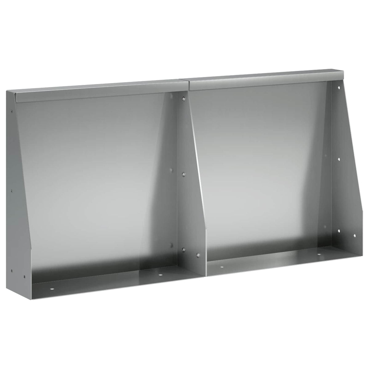 Retaining Wall 2 pcs 40 x 12 x 40 cm Galvanised Steel Silver