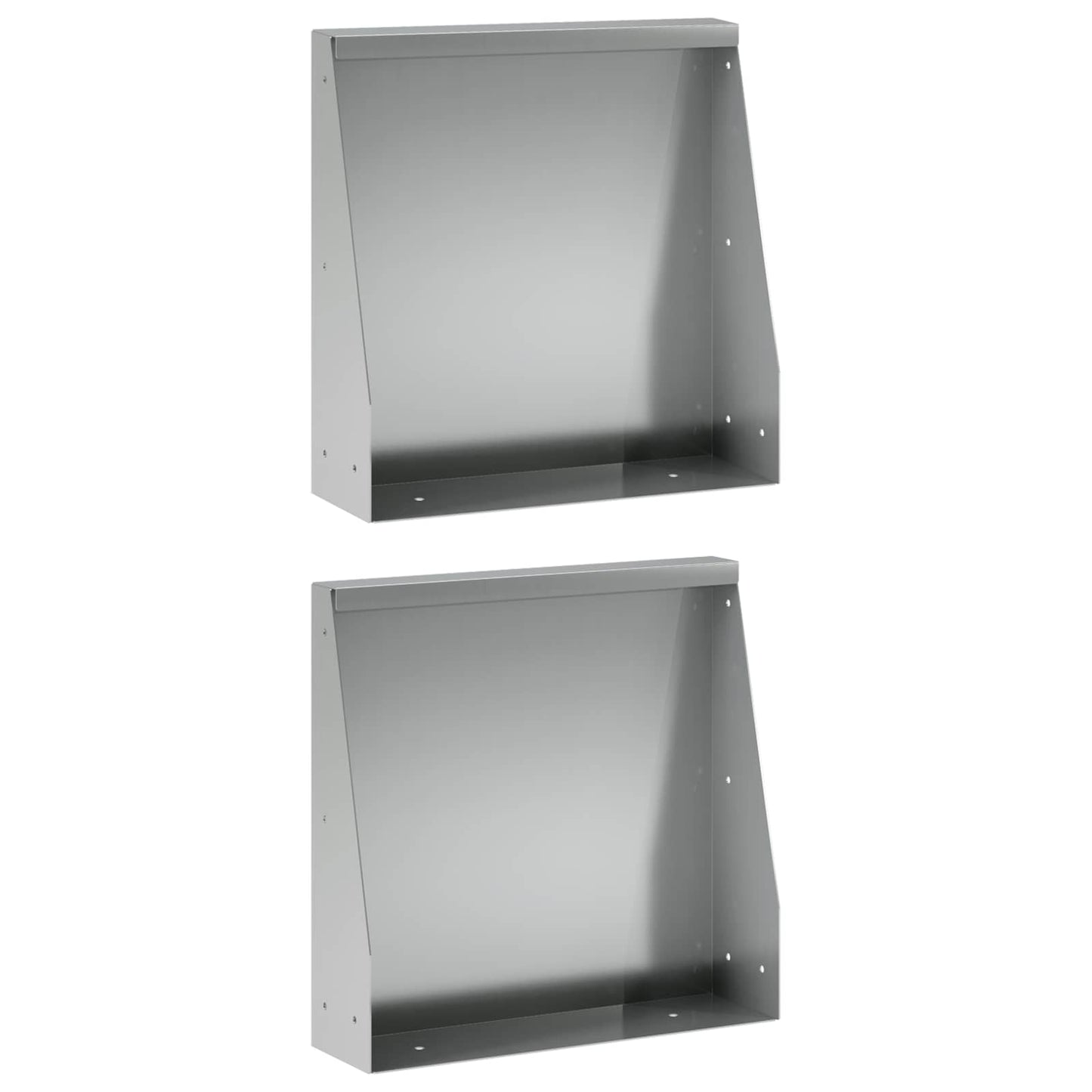 Retaining Wall 2 pcs 40 x 12 x 40 cm Galvanised Steel Silver