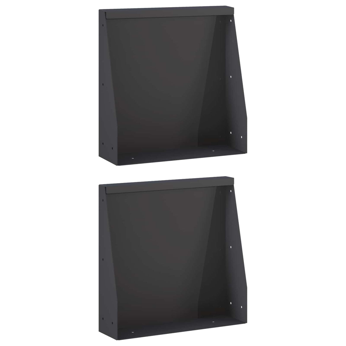 Retaining Wall 2 pcs 40 x 12 x 50 cm Steel Black