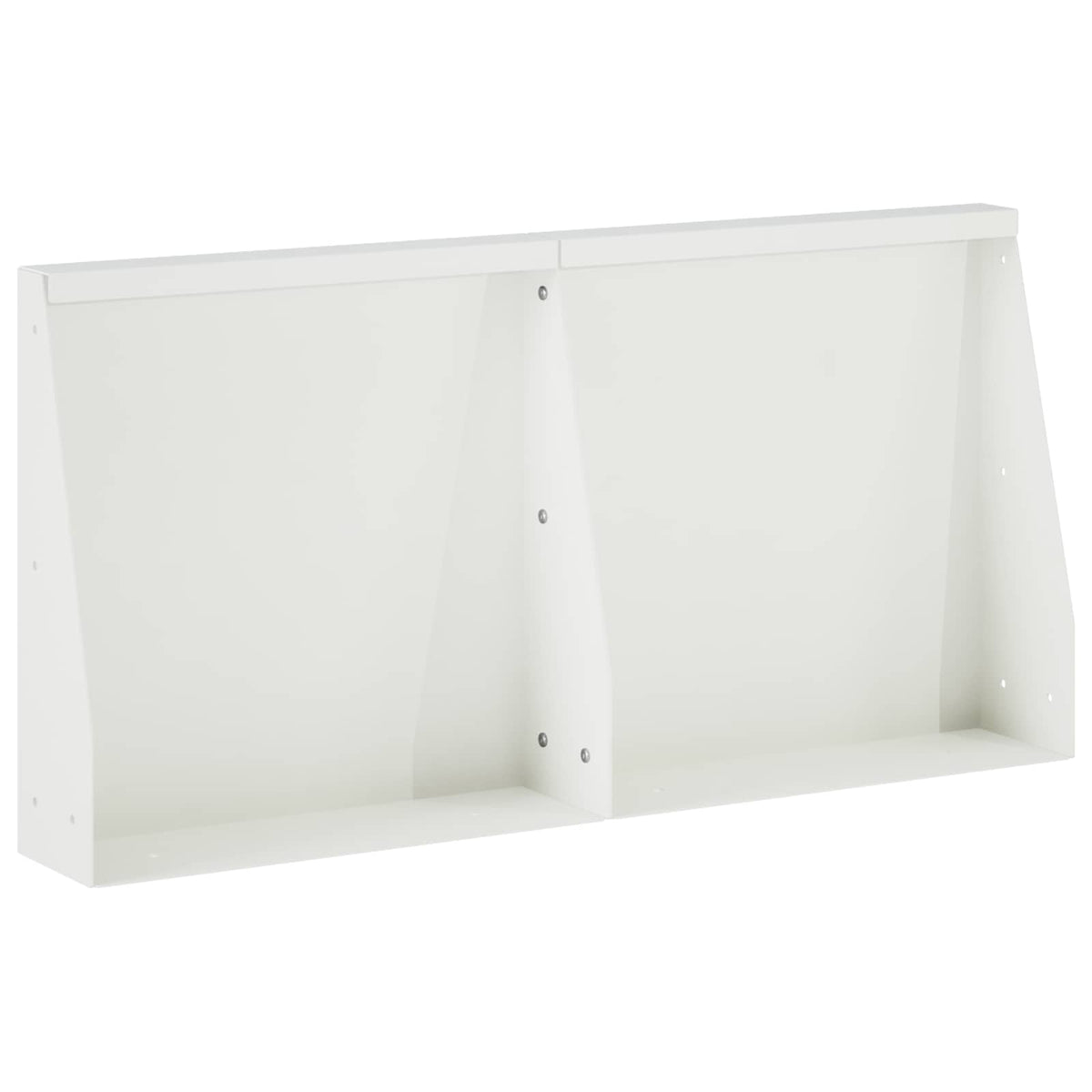 Retaining Wall 2 pcs 40 x 12 x 50 cm Steel White