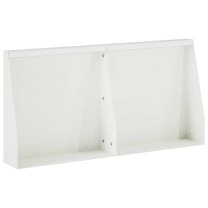 Retaining Wall 2 pcs 40 x 12 x 50 cm Steel White