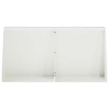 Retaining Wall 2 pcs 40 x 12 x 50 cm Steel White