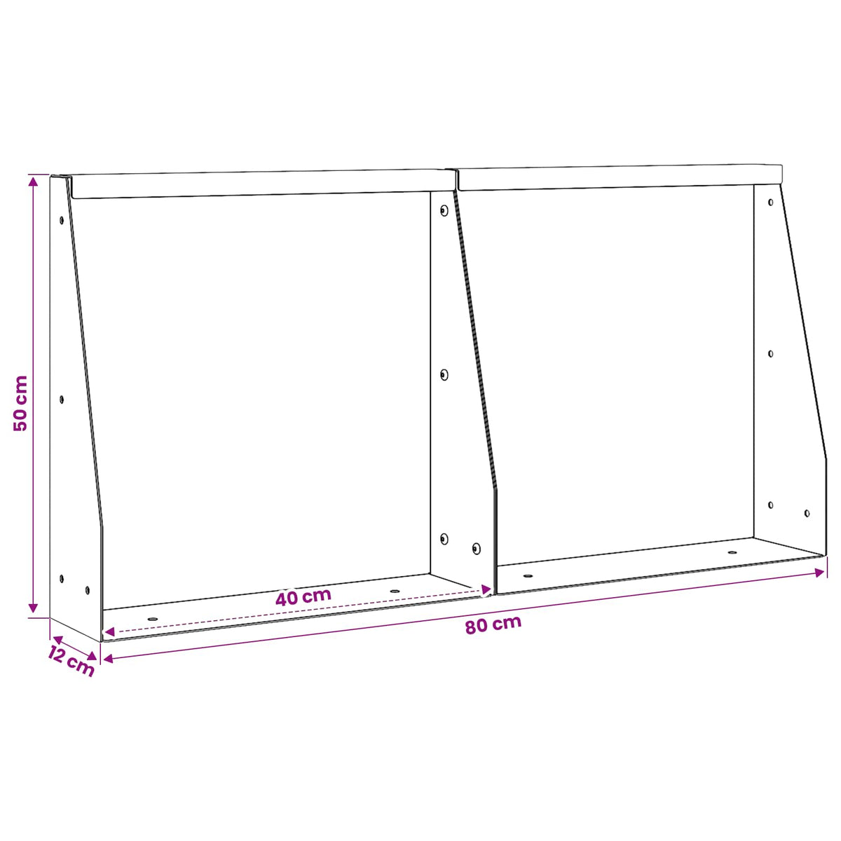Retaining Wall 2 pcs 40 x 12 x 50 cm Steel White