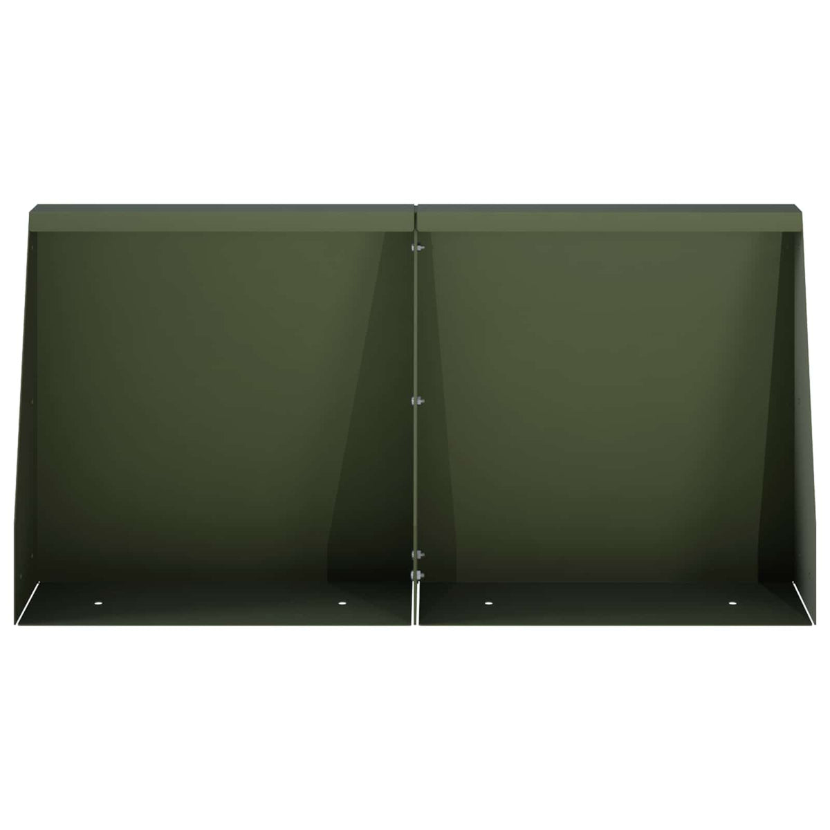 Retaining Wall 2 pcs 40 x 12 x 50 cm Steel Olive Green