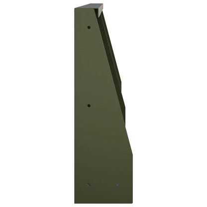Retaining Wall 2 pcs 40 x 12 x 50 cm Steel Olive Green
