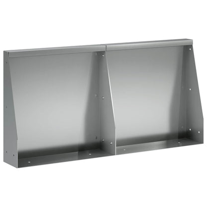 Retaining Wall 2 pcs 40 x 12 x 50 cm Galvanised Steel Silver