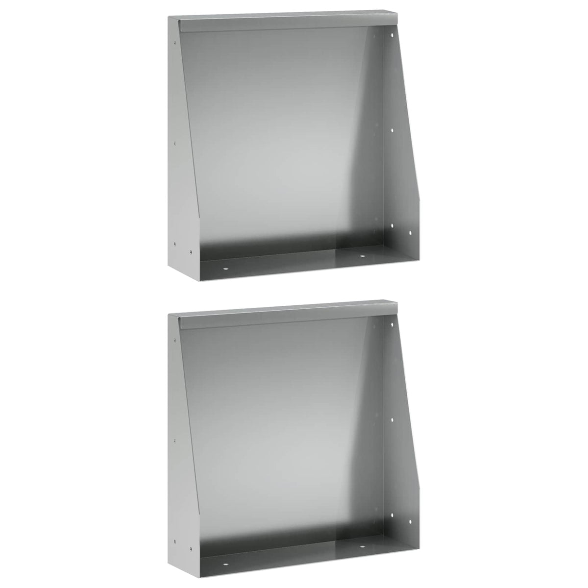 Retaining Wall 2 pcs 40 x 12 x 50 cm Galvanised Steel Silver