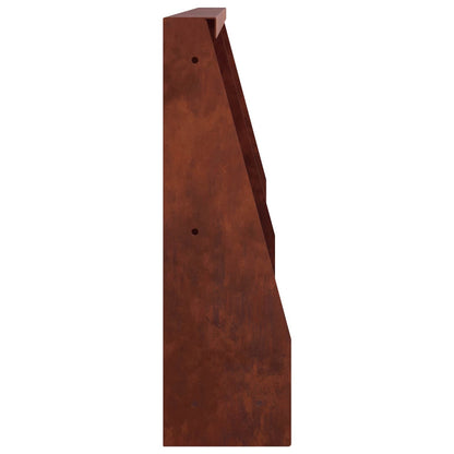 Retaining Wall 2 pcs 40 x 12 x 50 cm Weathering Steel Rusty