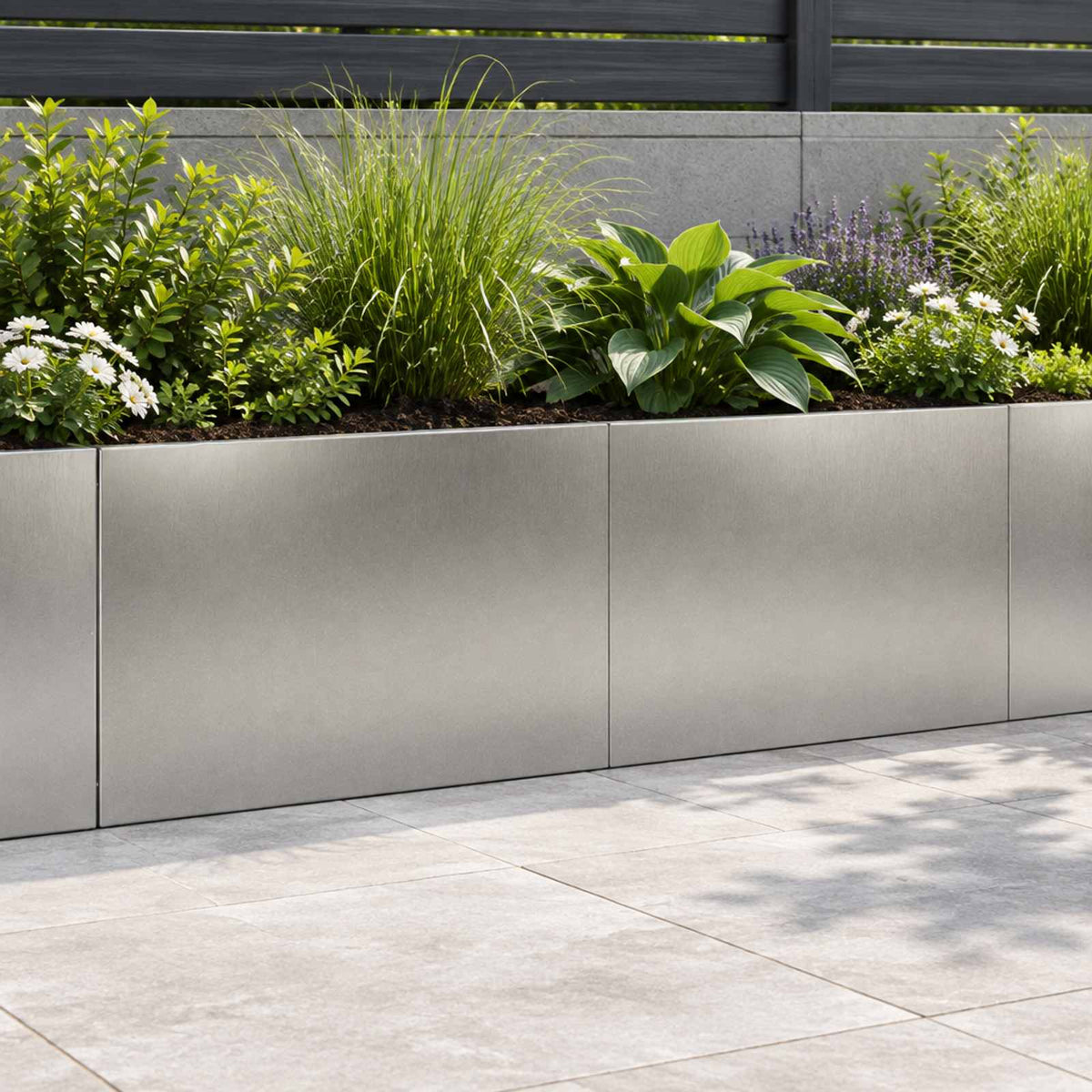 Retaining Wall 2 pcs 60 x 12 x 50 cm Stainless Steel Silver