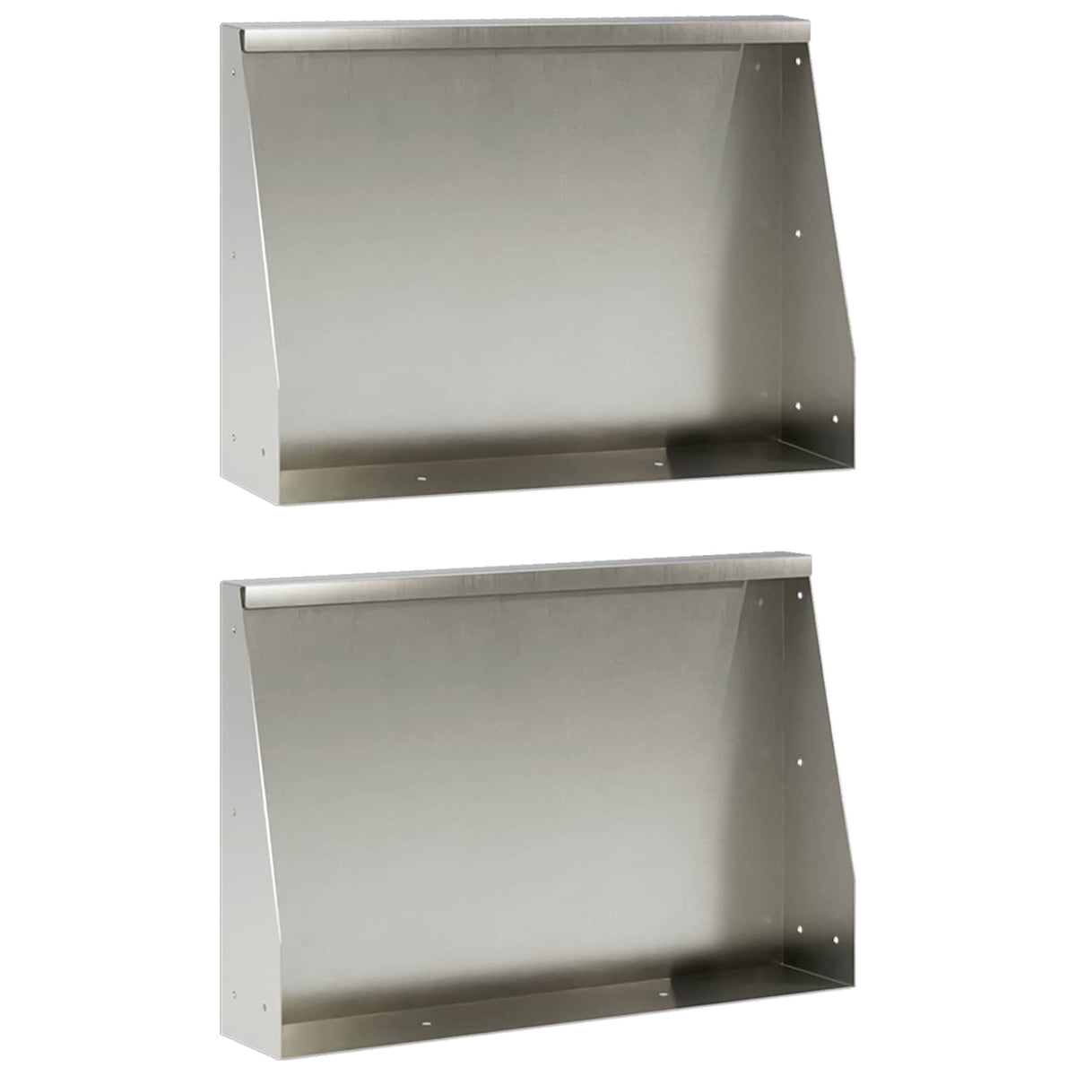 Retaining Wall 2 pcs 60 x 12 x 30 cm Stainless Steel Silver