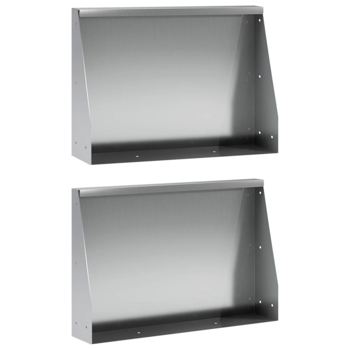 Retaining Wall 2 pcs 60 x 12 x 30 cm Galvanised Steel Silver