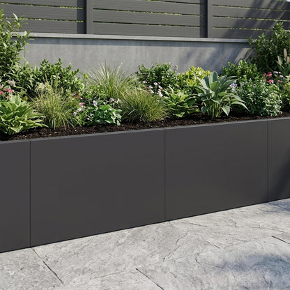 Retaining Wall 2 pcs 60 x 12 x 30 cm Steel Black