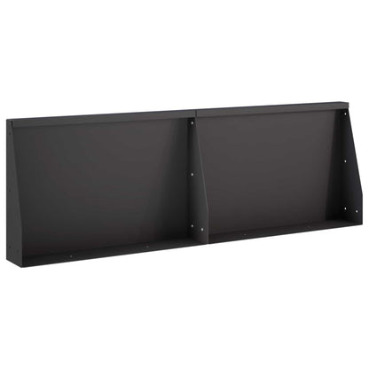 Retaining Wall 2 pcs 60 x 12 x 40 cm Steel Black