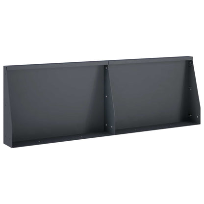Retaining Wall 2 pcs 60 x 12 x 40 cm Steel Anthracite