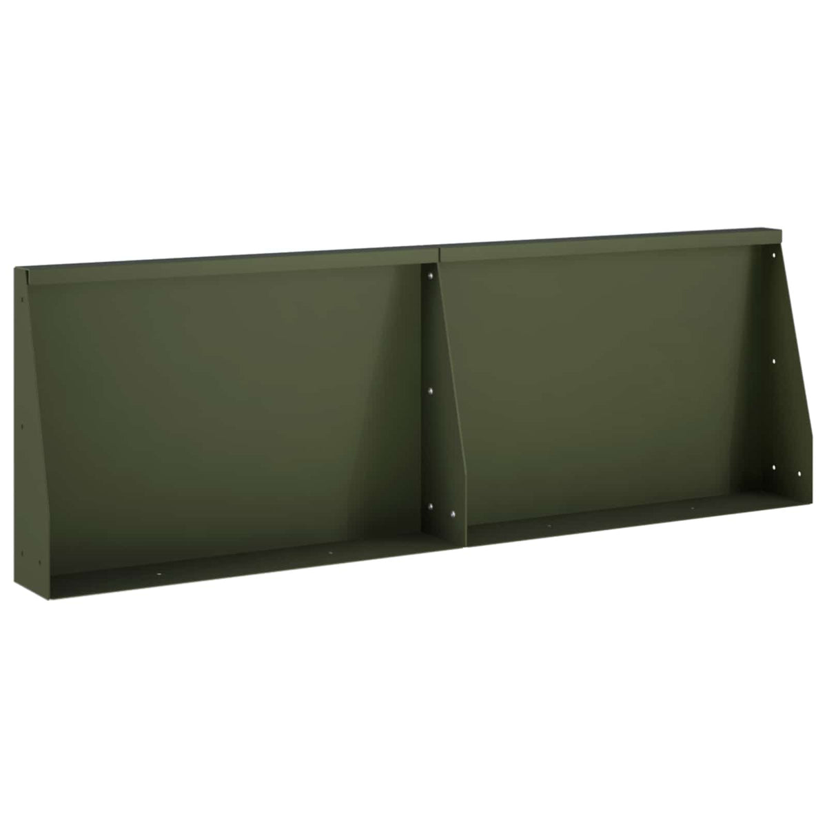 Retaining Wall 2 pcs 60 x 12 x 40 cm Steel Olive Green