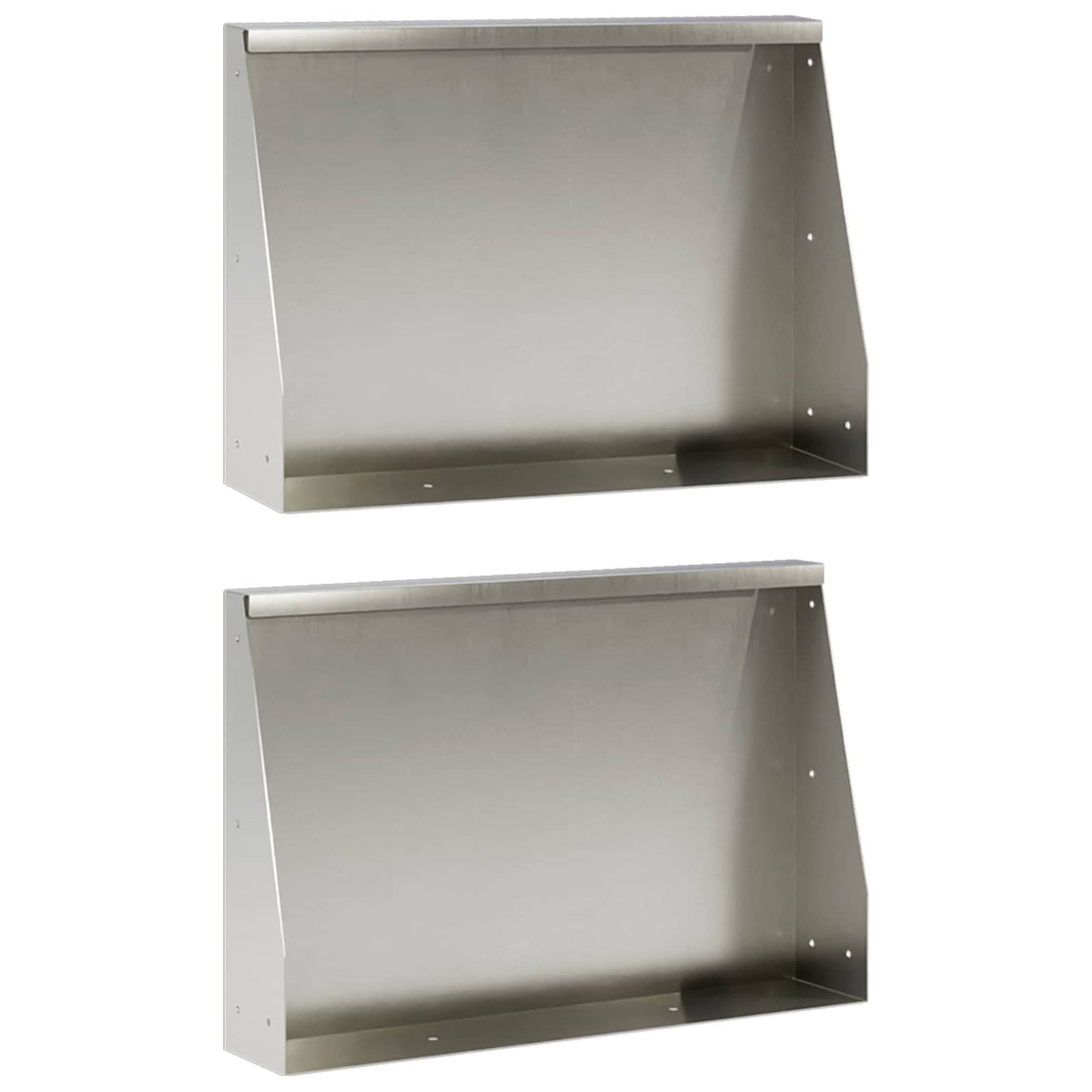 Retaining Wall 2 pcs 60 x 12 x 40 cm Stainless Steel Silver