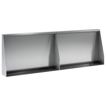 Retaining Wall 2 pcs 60 x 12 x 40 cm Galvanised Steel Silver