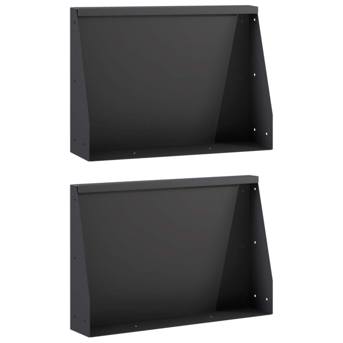 Retaining Wall 2 pcs 60 x 12 x 50 cm Steel Black
