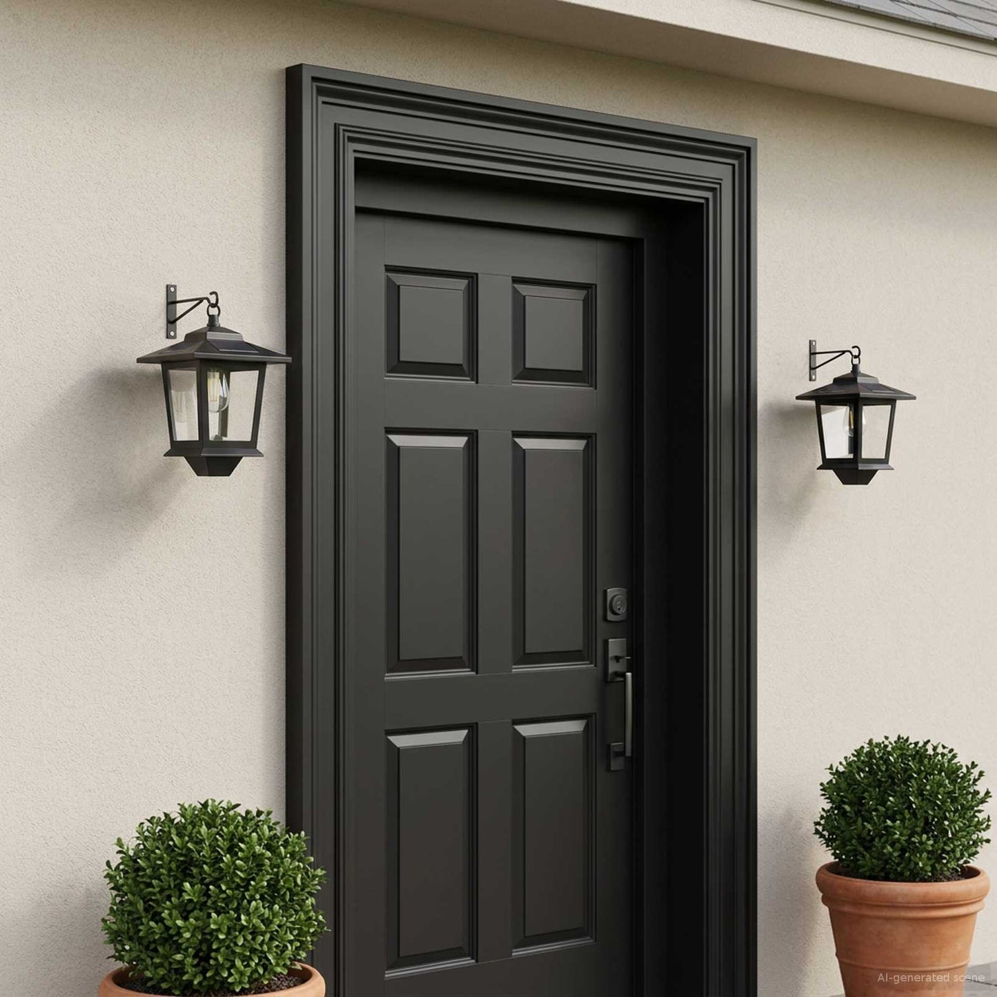 Wall Mount Lamp with LED Bulb 2 pcs Black 19 x 14 x 25 cm