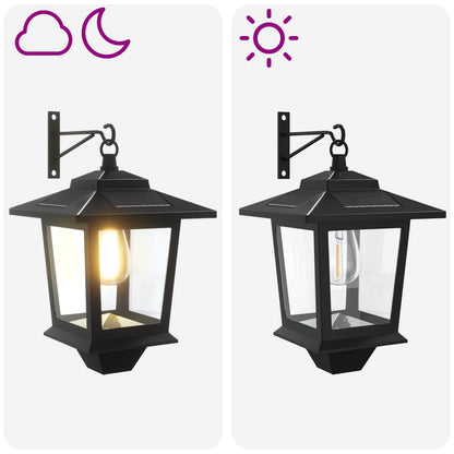 Wall Mount Lamp with LED Bulb 2 pcs Black 19 x 14 x 25 cm