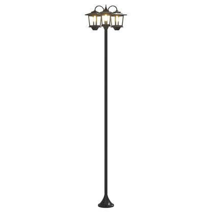 3-Head Lamp Post Black 16 x 16 x 187 cm Aluminum and ABS