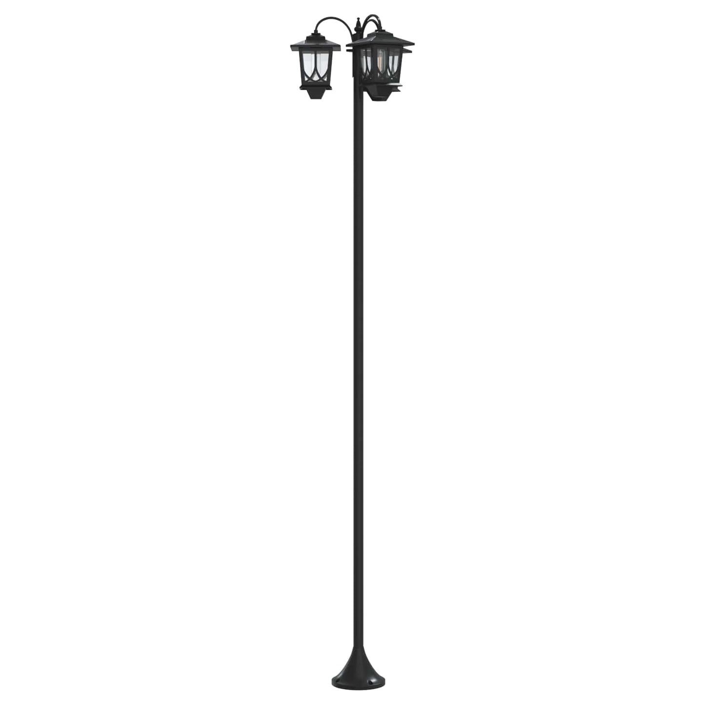 3-Head Lamp Post Black 16 x 16 x 187 cm Aluminum and ABS