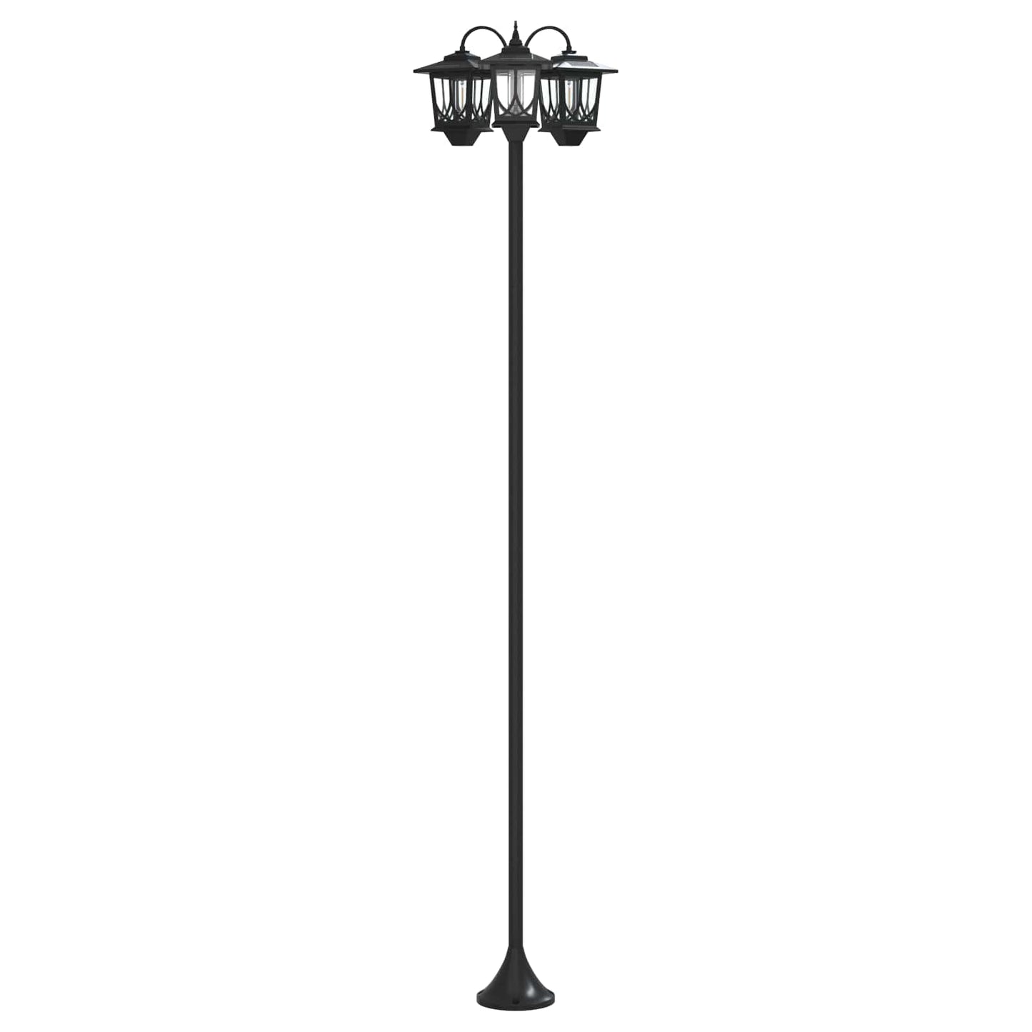 3-Head Lamp Post Black 16 x 16 x 187 cm Aluminum and ABS