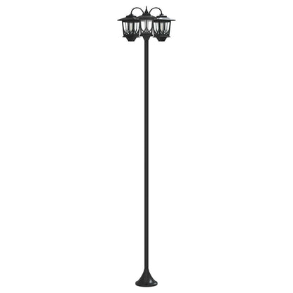 3-Head Lamp Post Black 16 x 16 x 187 cm Aluminum and ABS