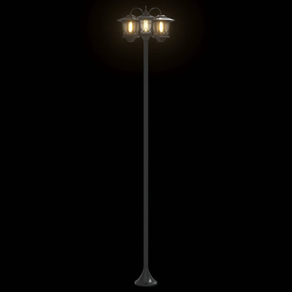 3-Head Lamp Post Black 16 x 16 x 187 cm Aluminum and ABS