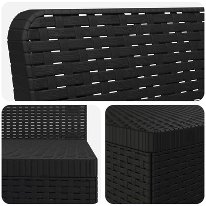 3-Seater Garden Sofa Rattan Look PP Anthracite