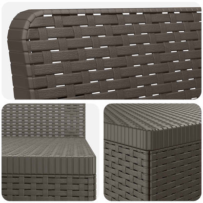 3-Seater Garden Sofa Rattan Look PP Light Grey