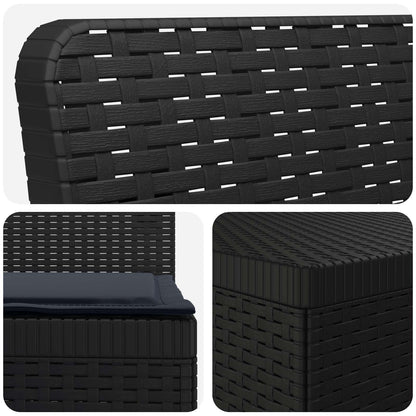 3-Seater Garden Sofa with Cushions Rattan Look PP Anthracite