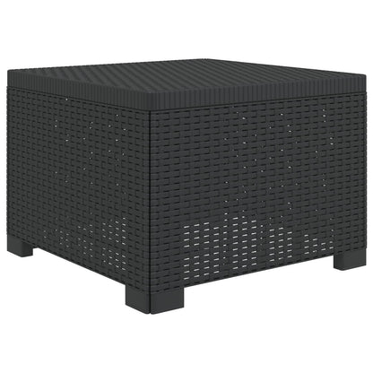 4-Seater Garden Sofa Rattan Look PP Anthracite