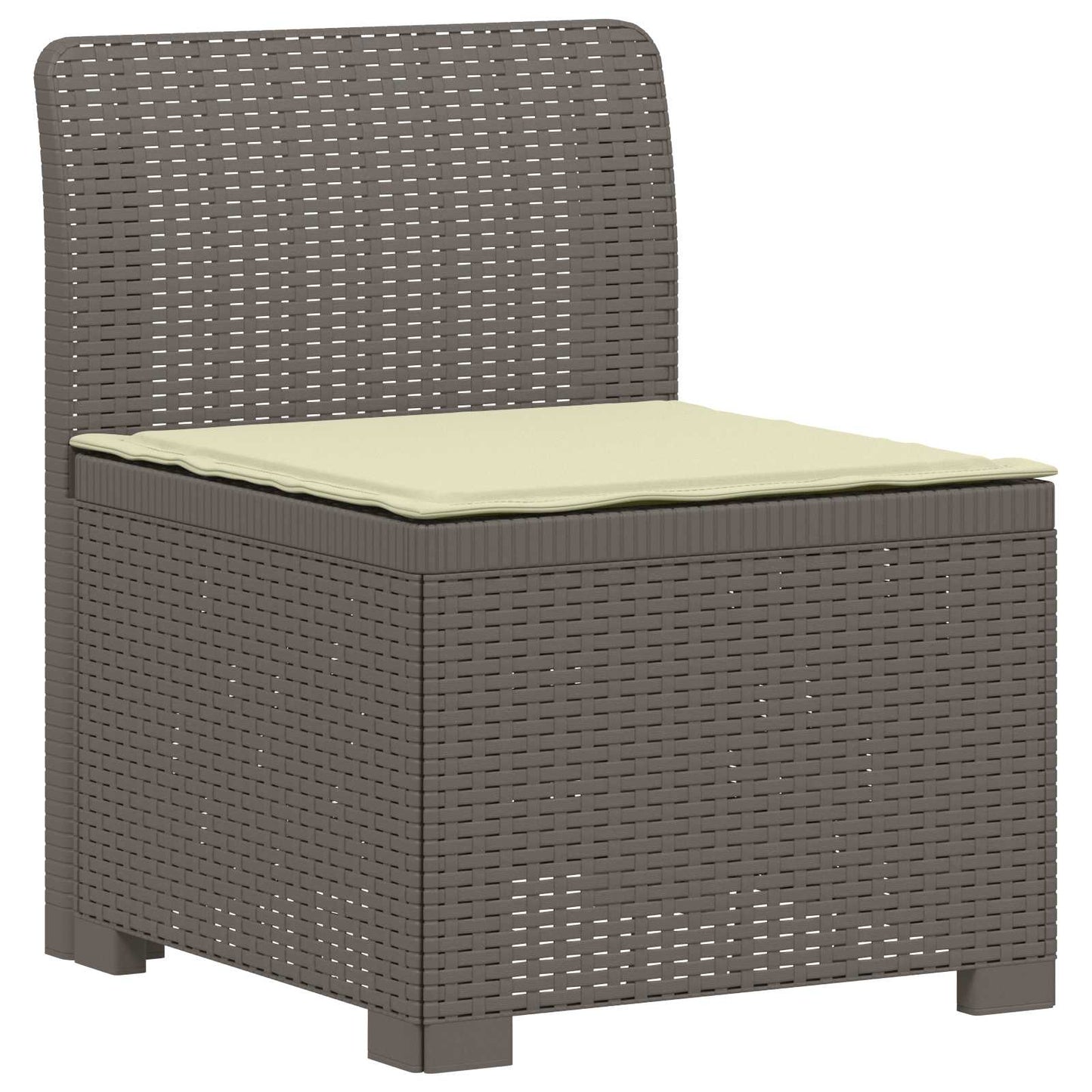 5-Seater Garden Sofa with Cushions Rattan Look PP Light Grey