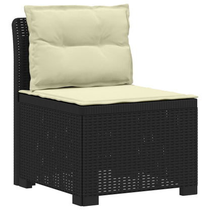 5-Seater Garden Sofa with Cushions Rattan Look PP Anthracite