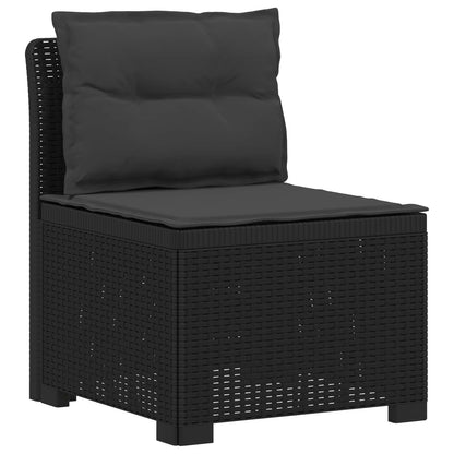 5-Seater Garden Sofa with Cushions Rattan Look PP Anthracite