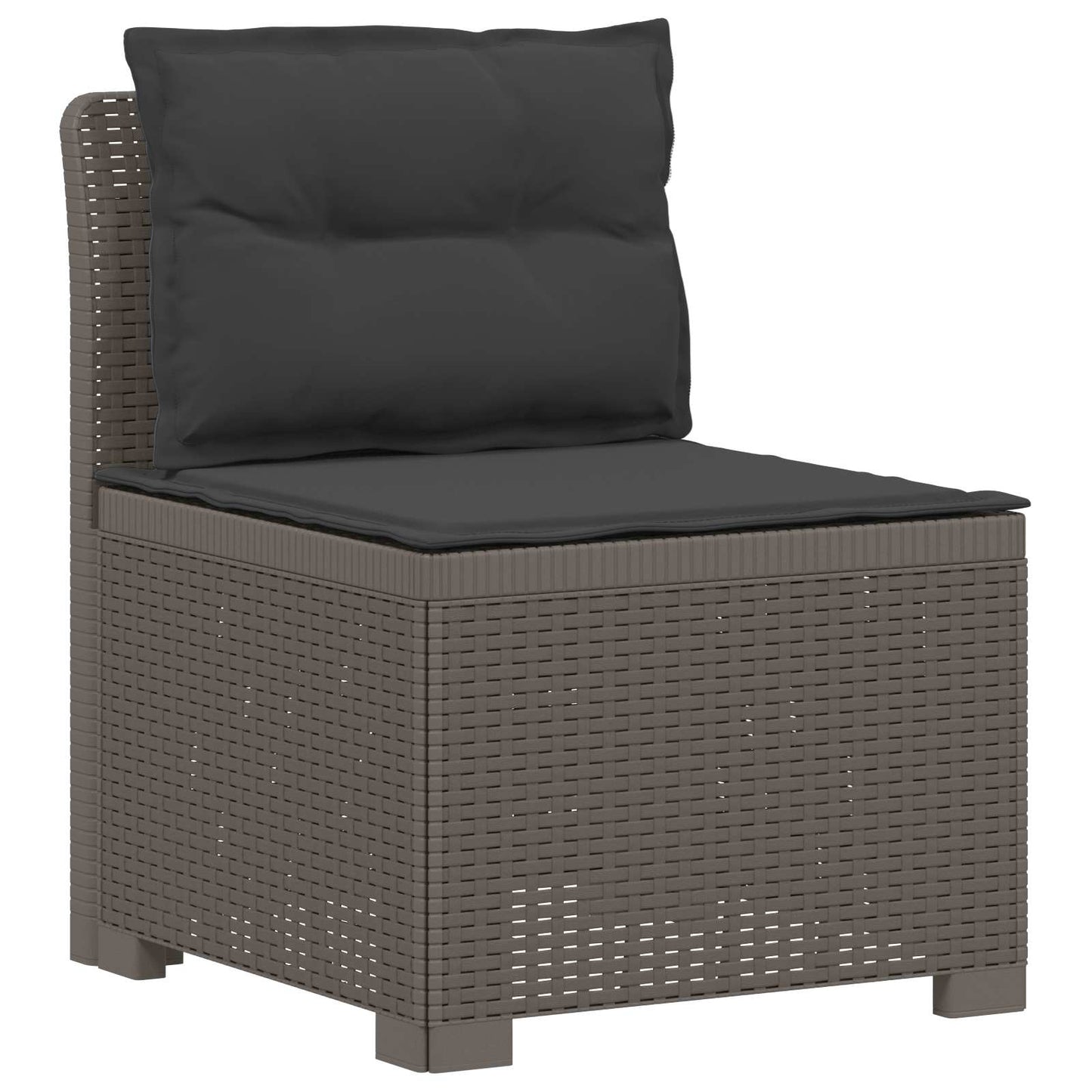 5-Seater Garden Sofa with Cushions Rattan Look PP Light Grey