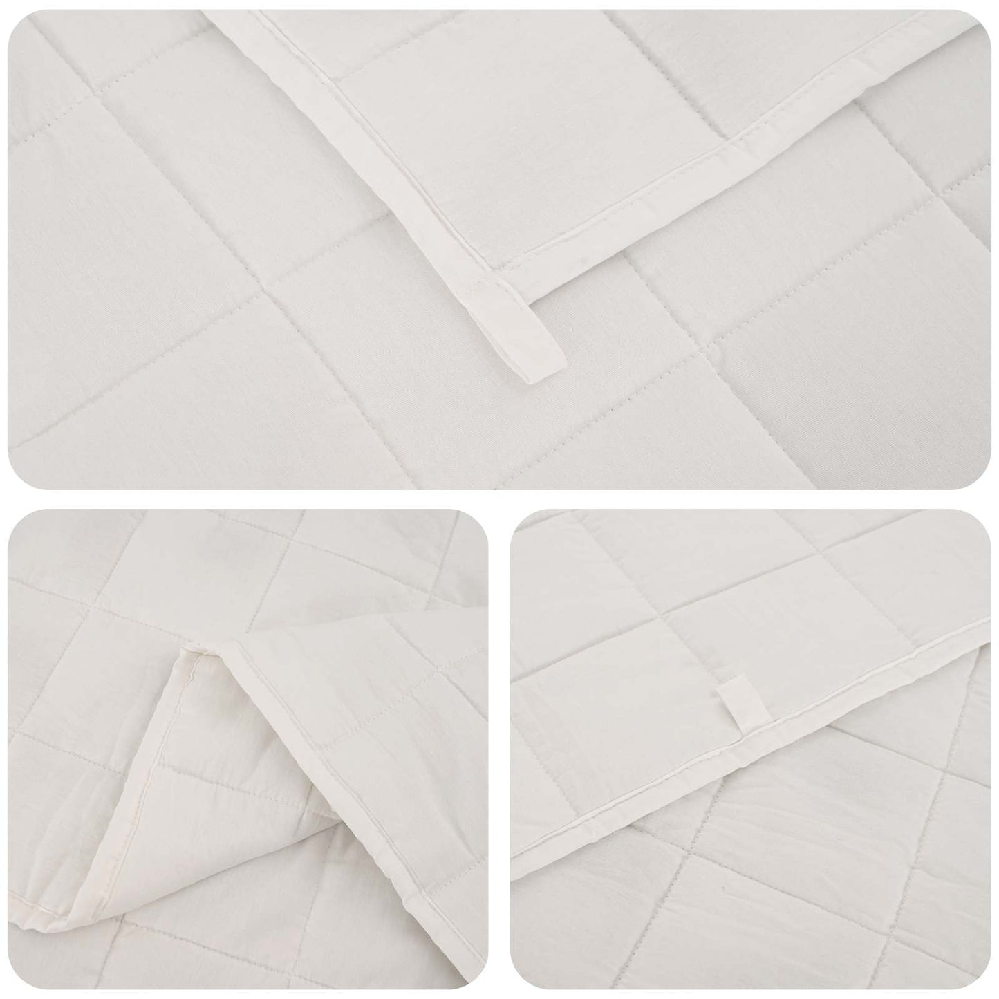 Weighted Blanket White 122 x 183 cm 5 kg 100% Cotton 205T