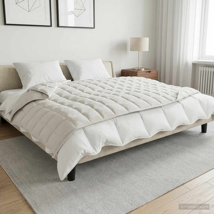Weighted Blanket White 140 x 200 cm 10 kg 100% Cotton 205T