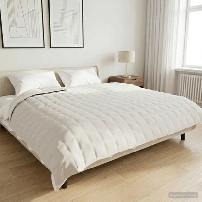 Weighted Blanket White 200 x 220 cm 13 kg 100% Cotton 205T