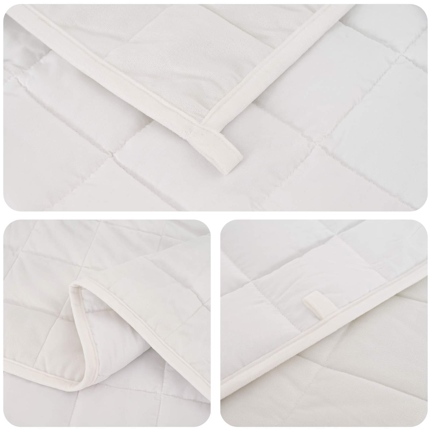 Weighted Blanket White 137 x 200 cm 10 kg 100% Cotton 205T