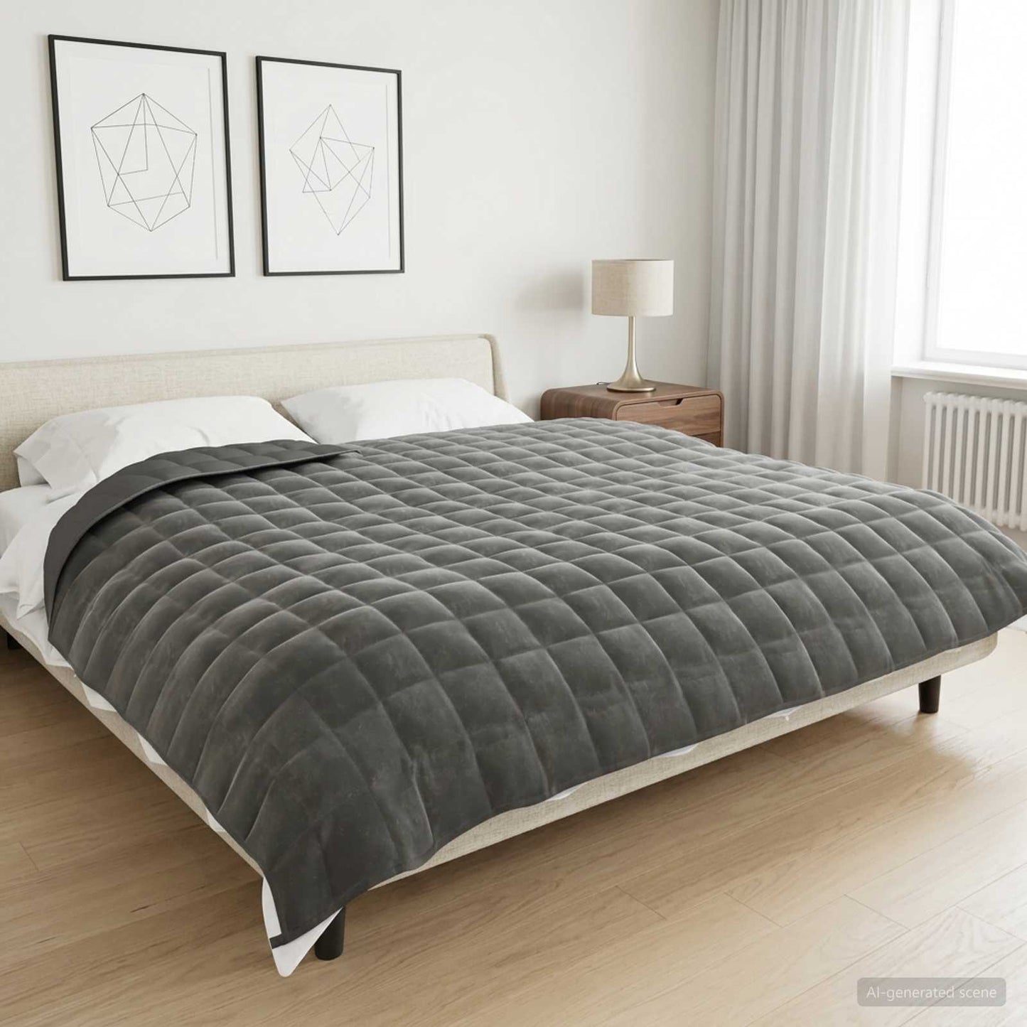 Weighted Blanket Anthracite 200 x 230 cm 9 kg 100% Cotton 205T