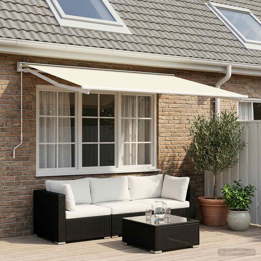 Awning Replacement Fabric Cream 350 x 200 cm Polyester