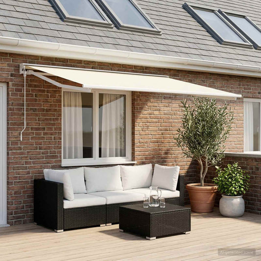 Awning Replacement Fabric Cream 400 x 300 cm Polyester