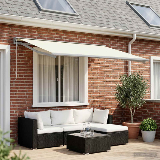 Awning Replacement Fabric Cream 450 x 350 cm Polyester