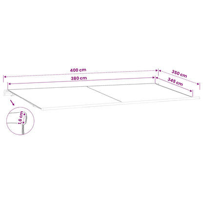Awning Replacement Fabric Cream 400 x 350 cm Polyester