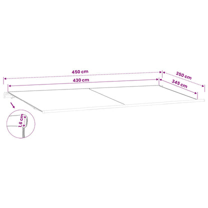 Awning Replacement Fabric Cream 450 x 350 cm Polyester