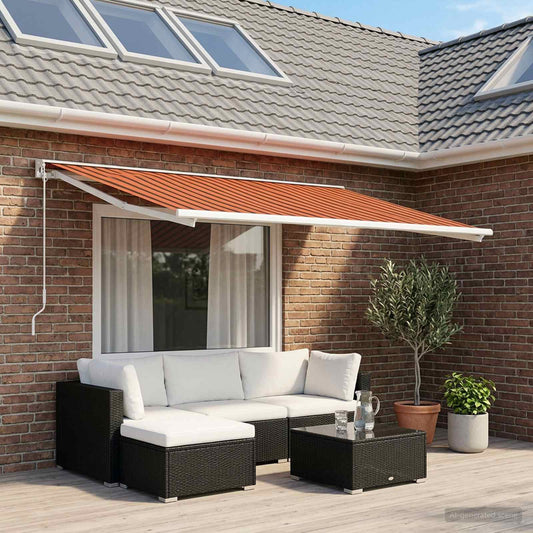 Awning Replacement Fabric Orange and Brown 250 x 200 cm
