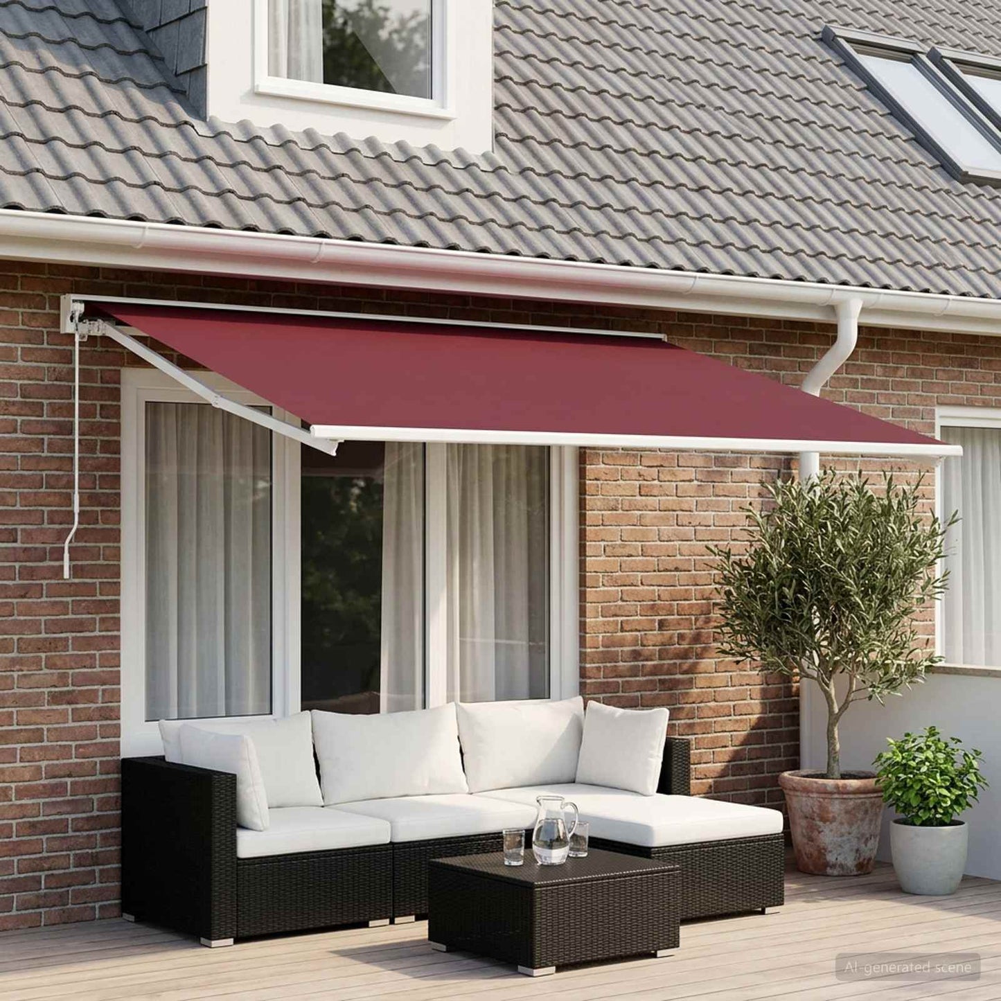 Awning Replacement Fabric Burgundy Red 300 x 200 cm Polyester